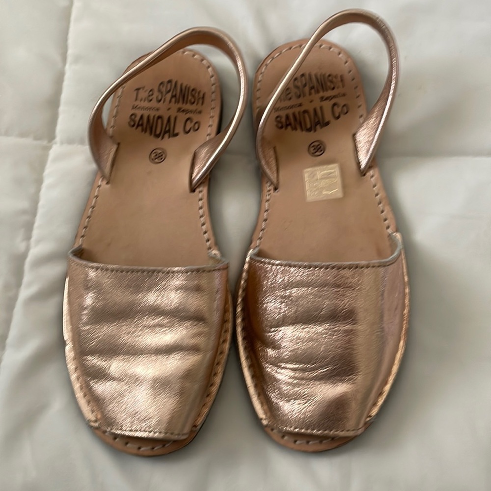 Rose gold sandals